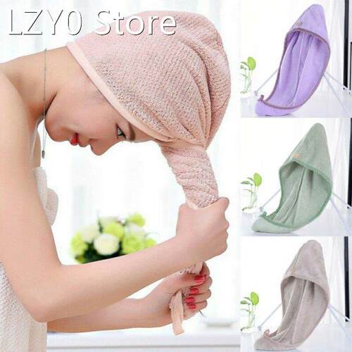 Microfiber Towel Quick Dry Hair Magic Drying Turban Wrap Hat