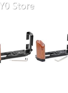 Quick Release L Plate Vertical Shoot Wood Hand Grip Holder B