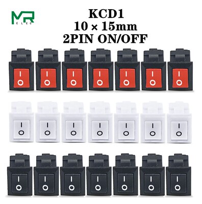 KCD11 101 3A/250V small black 10*15mm SPST 2PIN ON/OFF G130