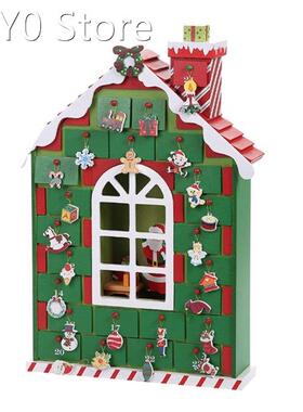 Wooden Advent Calendar Countdown Christmas Party Decor 24 Dr