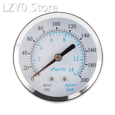 Dual Scale Metal Manometer 0-200psi / 0-14bar Pressure Gaug