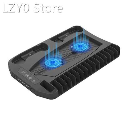 Charger Stand with Cooling Fan Compatible with PS5, Game Con