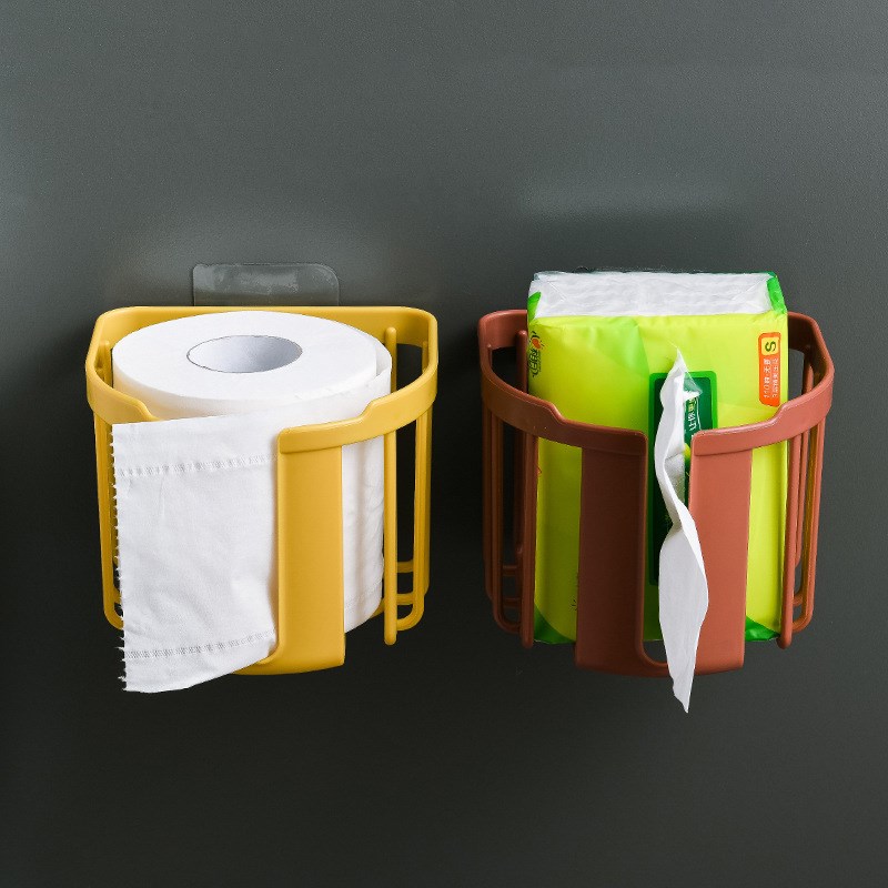 Nordic Bathroom Shower Wall Mount Tissue Roll Paper Storage