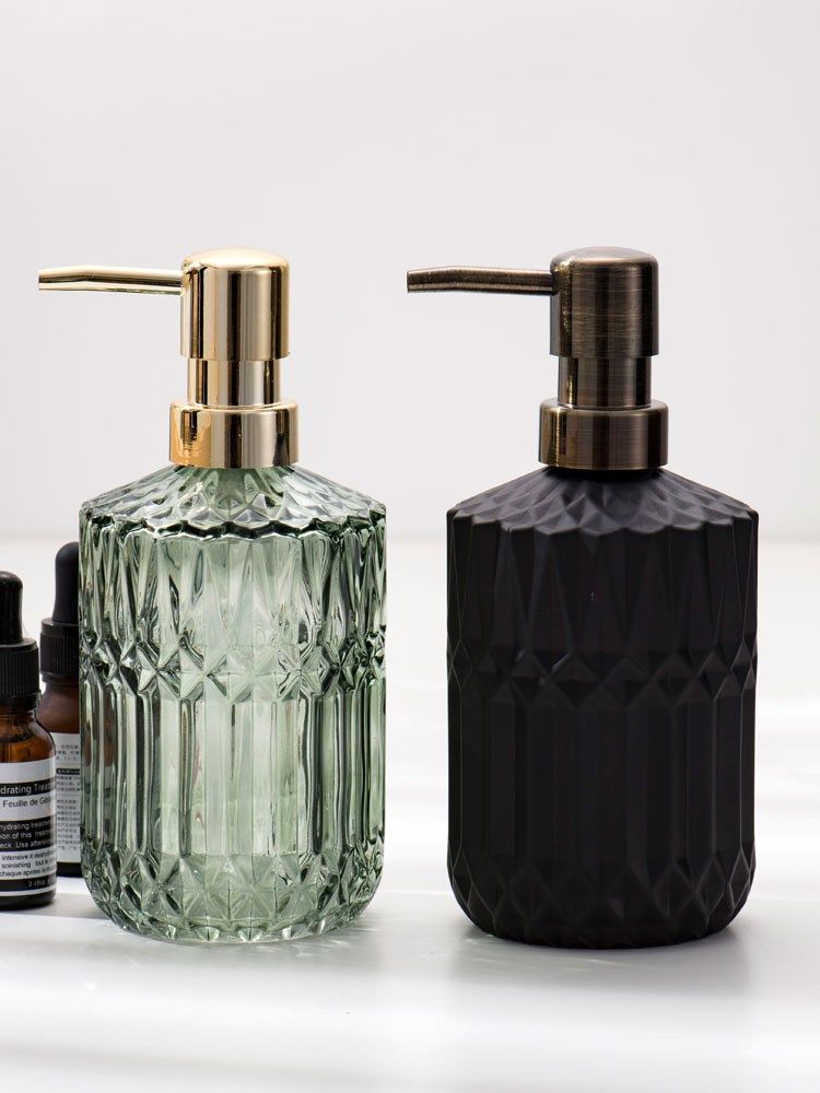 new arrival bathroom accessories glass soap bottle dispense