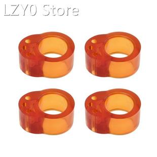 4pcs Door Stopper Red Transparent Silica Gel Door Handle Buf