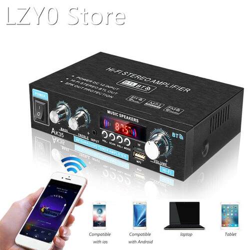 AK35 Bluetooth-compatible Hi-Fi Stereo Audio Power Amplifier