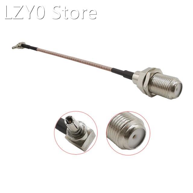 1Pcs F Female Jack to CRC9 Male Plug Right Angle 90 Degree R