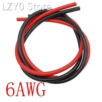 6AWG Silicone Wire 1Meter Red + 1Meter Black Heatproof Soft