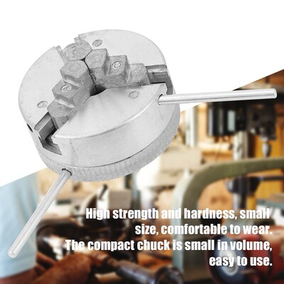 Manual hree Jaw Chuck  Mini Lathe Easy Install Clamping Diam