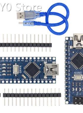 10set = 10pcs Nano 3.0+10pcs USB Cable ATmega328 -USB Bo