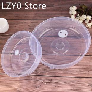 1pc Plastic Microwave Food Cover Clear Lid Safe Vent Kitchen