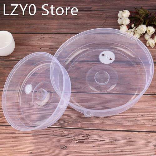 1pc Plastic Microwave Food Cover Clear Lid Safe Vent Kitchen