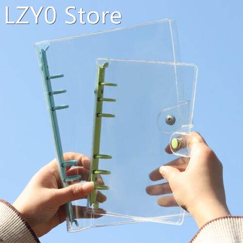 A5 A6 Transparent PVC Loose-Leaf Notebook Cover Folder Macar
