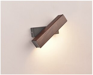 Wood LED Rotated Wall Lamp Bedside Night Light Modern Nordic