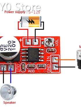 High Quality DC 5V-12V Micro Electret Amplifier MIC Condense