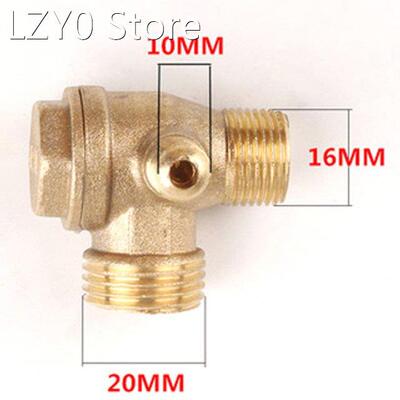 1pc New Air Compressor 3-Port Brass Threaded Check Valve Co