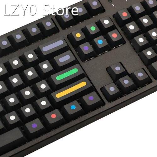 129Keys/set Cherry Profile Dots Keycap PBT 5 Sides Dye Subli