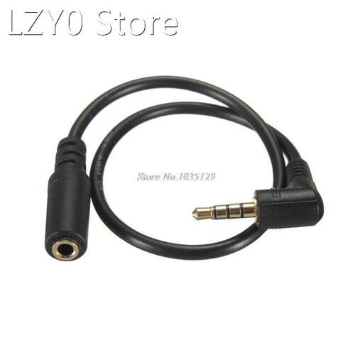 3.5mm 4Pole Angled Male to Female AUX Audio OMTP Interchange