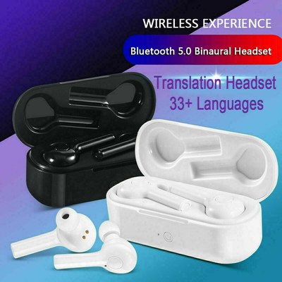 Smart Real Time 33 Languages Translator Headset Wireless Blu