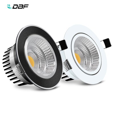 [DBF]Black/White Body Recessed LED Dimmable Downlight COB 6W