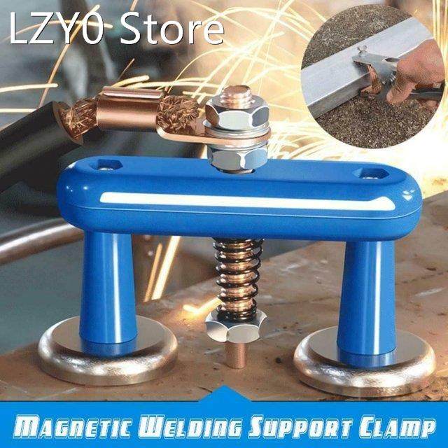 Double Welding Magnet Head Magnetic Support Clamp Holder Fix