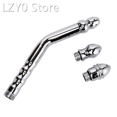 Elbow 3-head Enema Cleaning Flusher Long Tube Aluminum Alloy