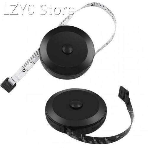 1.5m/60inch Black White Tape Measuring Tool Dual Sided Retra