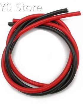 6AWG 8AWG 10AWG Silicone Wire 1Meter Red+1Meter Black Heatpr