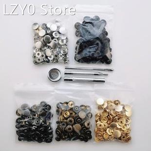5 Colors(Each 25 Sets) Snap Buttons+4 Tools Metal Press Stud