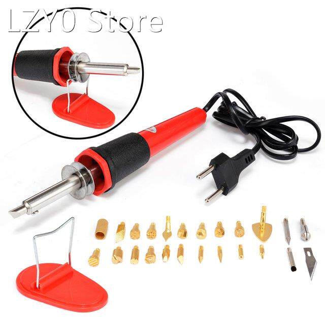 220-240V 30W Wood Burning Welding Iron Pen with Embossing Ti