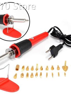 220-240V 30W Wood Burning Welding Iron Pen with Embossing Ti