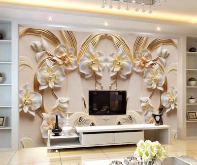 beibehang Custom Wallpaper 3D Butterfly Floral Backdrop 3D S