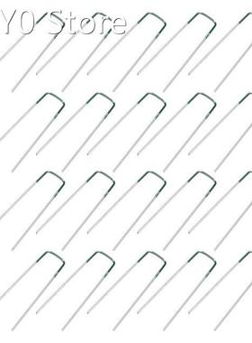 20Pcs Garden Stakes Galvanized Landscape Staples, U-Type Tur