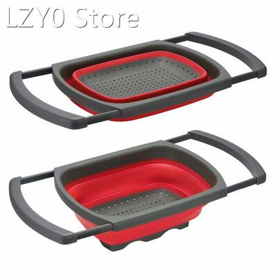 Collapsible Scalable Colander Folding Kitchen Organizer Sili