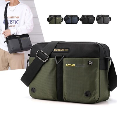 Scione Nylon Shoulder Bags Men Casual Travel Waterproof Sin