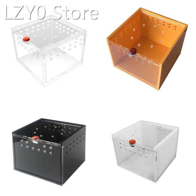 2022 New Acrylic Terrarium Reptile Carrier Box Magnetic Slid