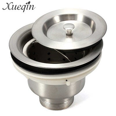 1Pcs Stainless Steel Kitchen Basin Waste Plug Sink Filter S