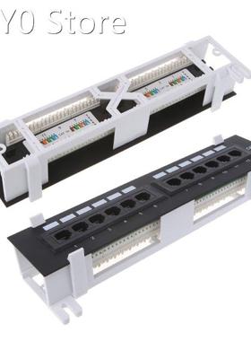 12 Port CAT5 CAT5E Patch Panel RJ45 Networking Wall Mount Ra