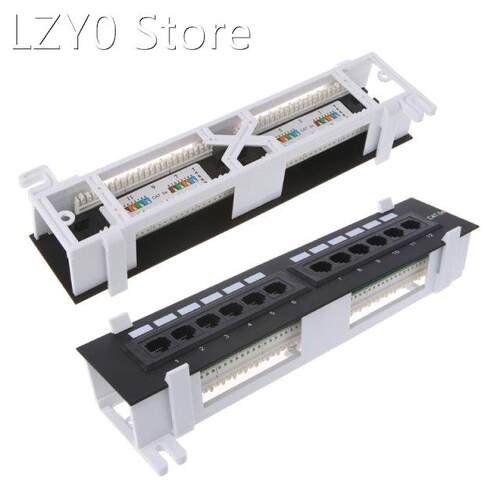 12 Port CAT5 CAT5E Patch Panel RJ45 Networking Wall Mount Ra