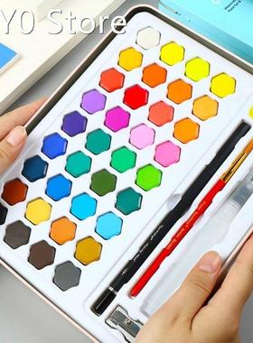 1Box Watercolor Pigment Set 36-Color Watercolor Paint Studen