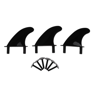 3Pcs Performance Plastic Soft op Surfboard Fins + Replacet 6
