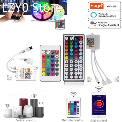 DC5-24V Tuya WiFi Controller 24key 44key IR Remote With Voic