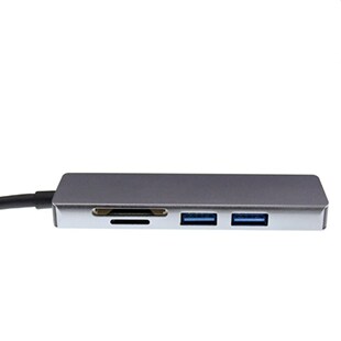 Docking Station Type C To USB3.0x2+Security Digital+TF+HDMI