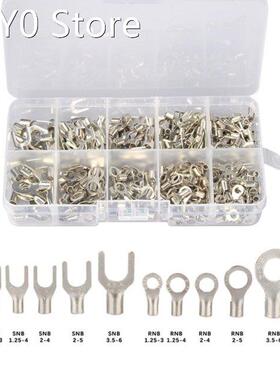 320Pc 10 In 1 Assorted Non-Insulated Ring Fork U-type Brass