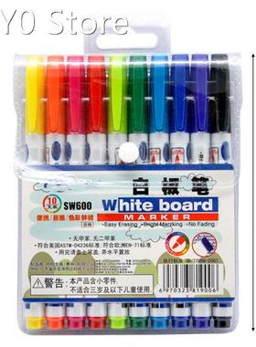 10 Colors Erasable Whiteboard Marker Pen Non Toxic Sign Fine