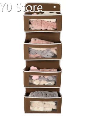 Over Door Hanging Organizer with 4 Clear Window Pockets Wall