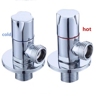 Hot And Cold Logo Angle Valves brass Chrome plated valve Ba