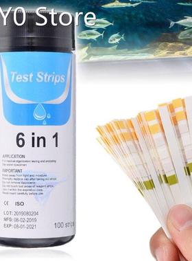 100pcs Water Quality Testing Papers 6 In 1 Test Strips Aquar