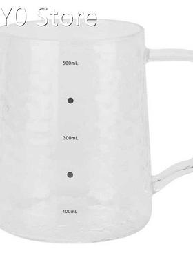 Glass Measure Cup Lightweight 500ml Coffee Cup for Hotels fo