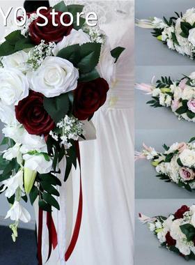 4 Types Wedding Party Bouquet Flower for Bride or Bridesmaid